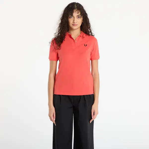 FRED PERRY Majica FRED PERRY The Fred Perry Shirt Flamingotan/ Blak 8