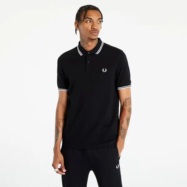 FRED PERRY Majica Fred Perry Twin Tipped Fred Perry Shirt Black XL