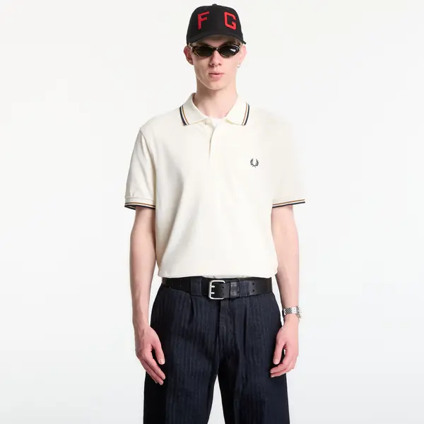FRED PERRY Majica Fred Perry Twin Tipped Fred Perry Shirt Ecru L