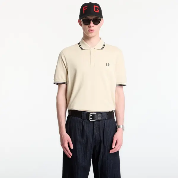 FRED PERRY Majica Fred Perry Twin Tipped Fred Perry Shirt Ecru M