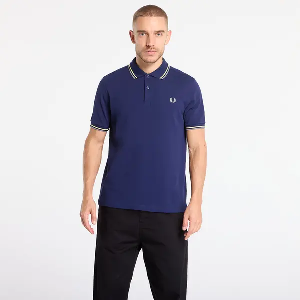 FRED PERRY Majica FRED PERRY Twin Tipped Fred Perry Shirt Frnvy/ Chgld/ Stbl M