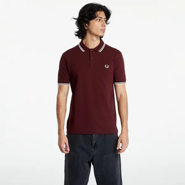 FRED PERRY Majica FRED PERRY Twin Tipped Fred Perry Shirt Oxblood S