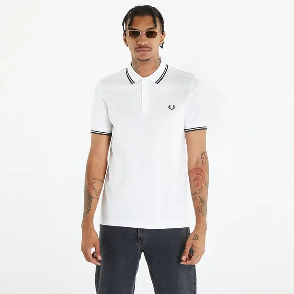 FRED PERRY Majica FRED PERRY Twin Tipped Short Sleeve Tee White XL