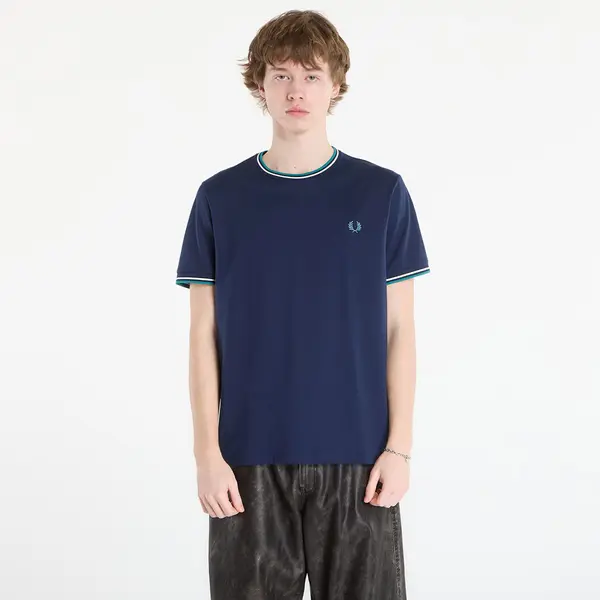 FRED PERRY Majica FRED PERRY Twin Tipped T-Shirt Tnsbl/ Snwht/ Dpmt L