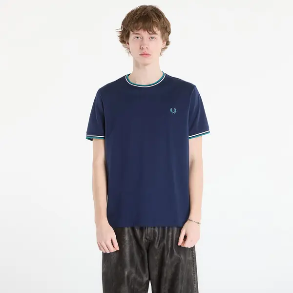 FRED PERRY Majica FRED PERRY Twin Tipped T-Shirt Tnsbl/ Snwht/ Dpmt M