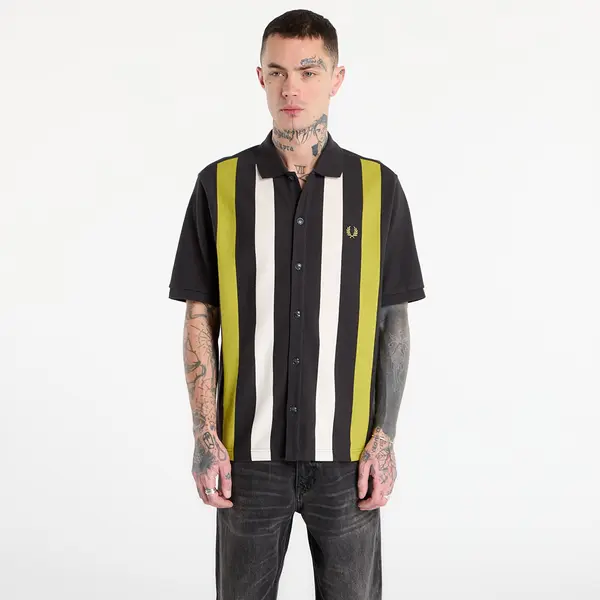 FRED PERRY Majica FRED PERRY Vertical Stripe Polo Shirt Anchor Grey M