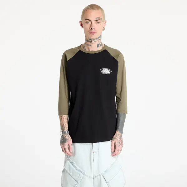 Horsefeathers Majica Horsefeathers Dynamo Raglan T-Shirt Black/ Burnt Olive S
