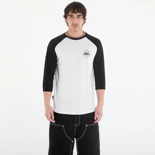 Horsefeathers Majica Horsefeathers Global Raglan T-Shirt White/ Black L