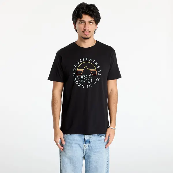 Horsefeathers Majica Horsefeathers Line Circle T-Shirt Black M