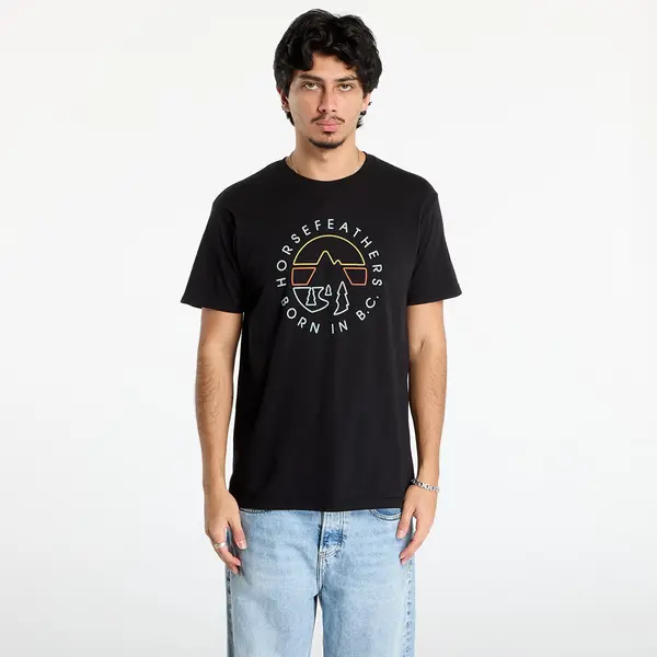 Horsefeathers Majica Horsefeathers Line Circle T-Shirt Black S