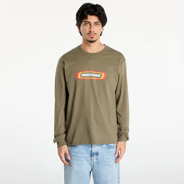 Horsefeathers Majica Horsefeathers Raceway Ls T-Shirt Burnt Olive S