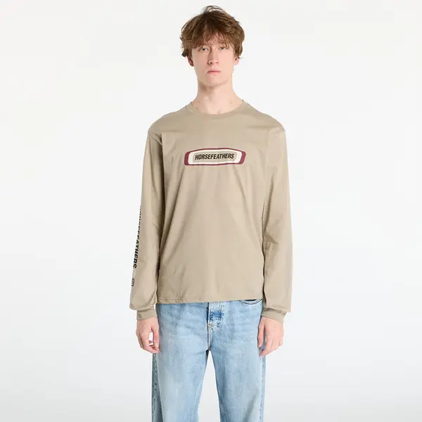Horsefeathers Majica Horsefeathers Raceway Ls T-Shirt Taupe M