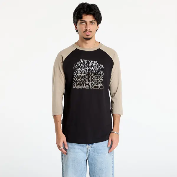 Horsefeathers Majica Horsefeathers Rollin Raglan T-Shirt Black/ Taupe S