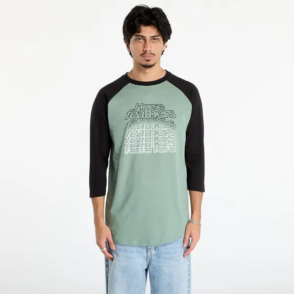 Horsefeathers Majica Horsefeathers Rollin Raglan T-Shirt Iceberg Green/ Black M