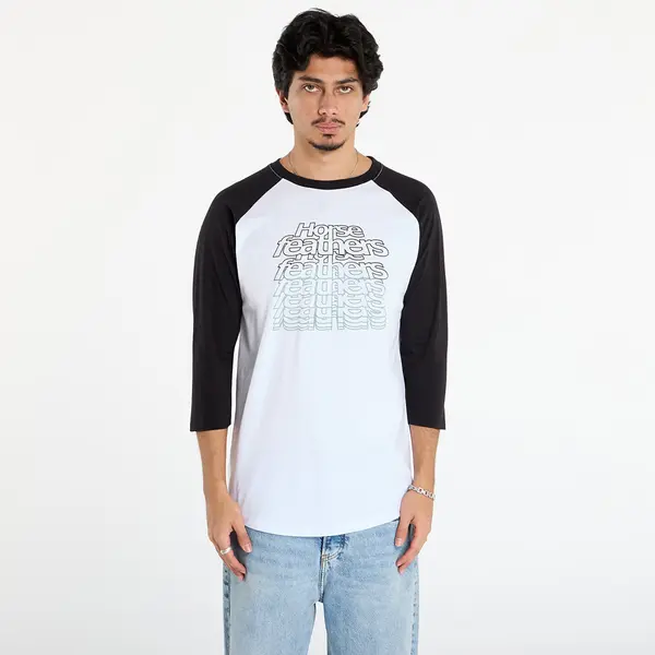 Horsefeathers Majica Horsefeathers Rollin Raglan T-Shirt White/ Black S
