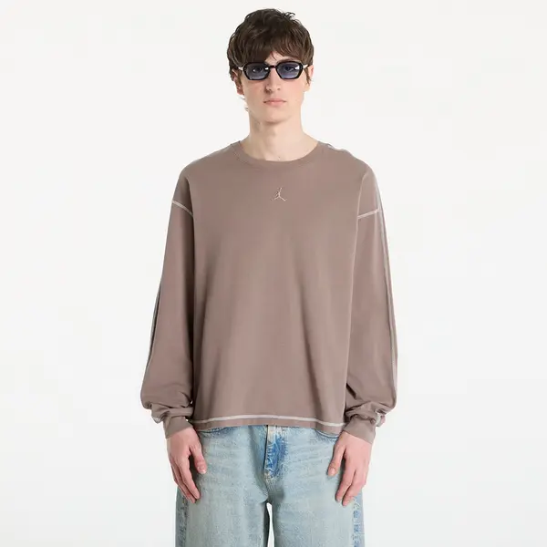 Jordan Majica Jordan Flight Men's Heavyweight Long-Sleeve Top Olive Grey/ Sail/ Olive Grey XL