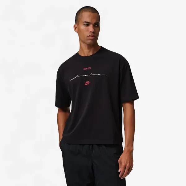 Jordan Majica Jordan Flight Men's Script T-Shirt Black/ Gym Red XS