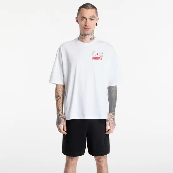 Jordan Majica Jordan Flight Men's T-Shirt White/ University Red S