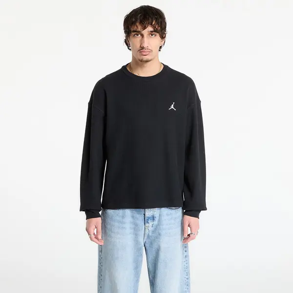 Jordan Majica Jordan Flight Mountainside Men's Long-Sleeve Waffle Shirt Black/ White L