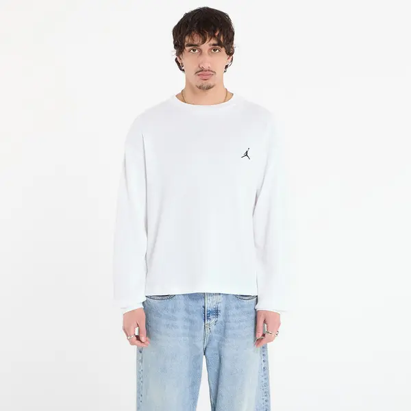 Jordan Majica Jordan Flight Mountainside Men's Long-Sleeve Waffle Shirt White/ Black XL