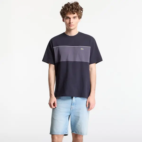 LACOSTE Majica LACOSTE Tee-Shirt Blackbird/ Graphite 5