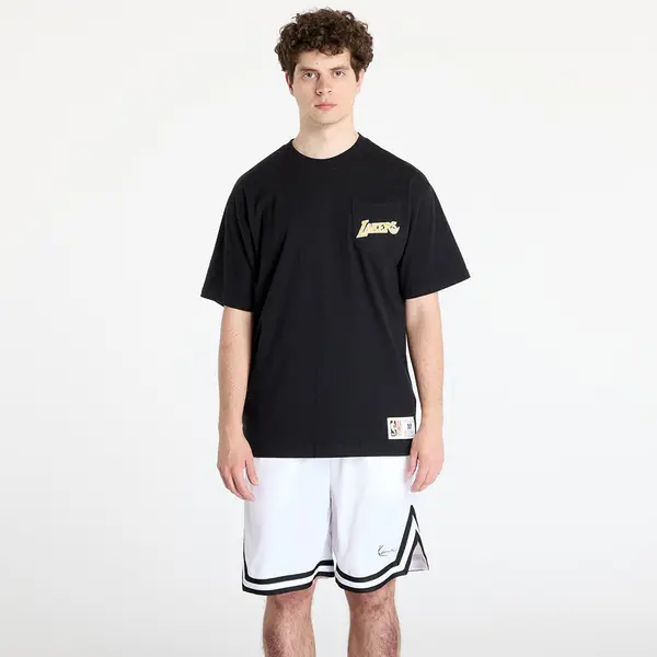 Mitchell & Ness Majica Mitchell & Ness NBA Double Hit Ss Pocket Tee Vintage Logo Lakers Black L