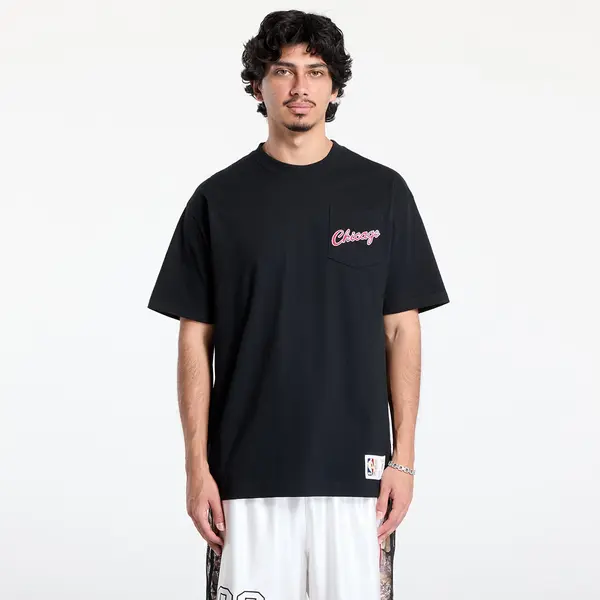 Mitchell & Ness Majica Mitchell & Ness NBA Vintage Logo Bulls Double Hit Shortsleeve Pocket Tee Black XL