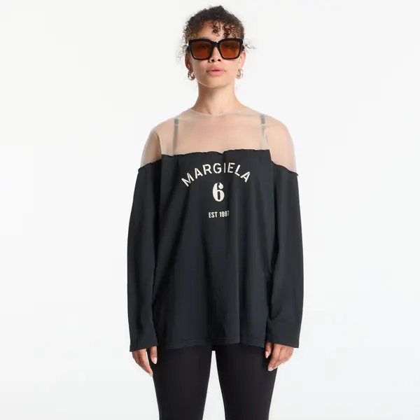 MM6 Majica MM6 Jersey Top With Mannequin Print Black L