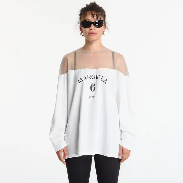 MM6 Majica MM6 Jersey Top With Mannequin Print Off White M