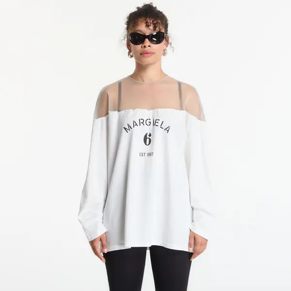 MM6 Majica MM6 Jersey Top With Mannequin Print Off White XS