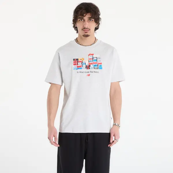 New Balance Majica New Balance Boxes T-Shirt Ash Heather S