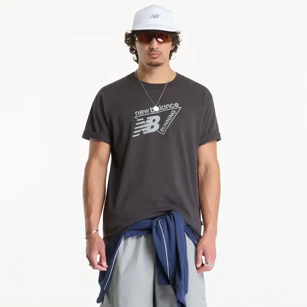 New Balance Majica New Balance Classic Tri-Logo T-shirt Black Cement M