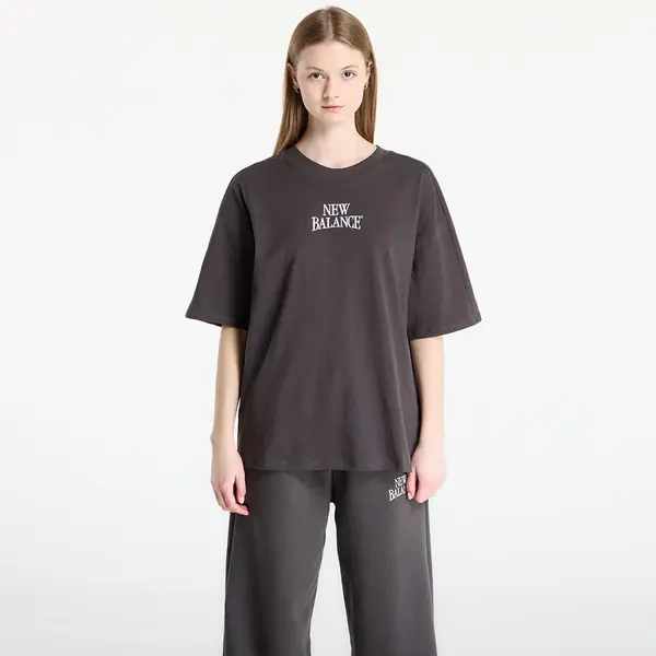 New Balance Majica New Balance Linear Heritage Oversized T-Shirt Faded Black S