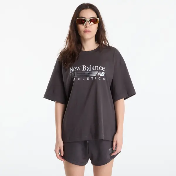 New Balance Majica New Balance Trackside Oversized T-Shirt Black Cement L
