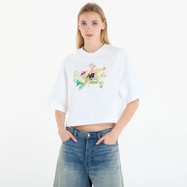 New Balance Majica New Balance Watercolor Multi Boxy T-Shirt White S