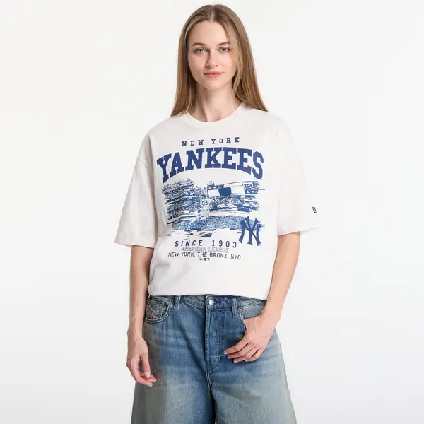 New Era Majica New Era MLB Slub Stadium OS Tee New York Yankees UNISEX Off White S