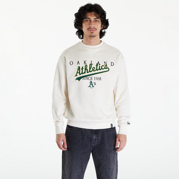 New Era Majica New Era Oakland Athletics MLB Lifestyle Crew Neck Sweatshirt UNISEX Off White/ Dark Green XL