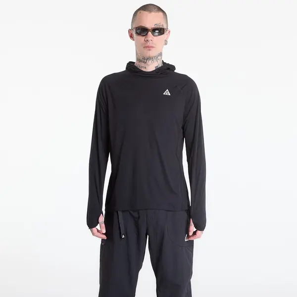 Nike Majica Nike ACG "Solar Chase" Men's Dri-FIT UV Long-Sleeve Hooded Top Black/ Black/ Summit White XS