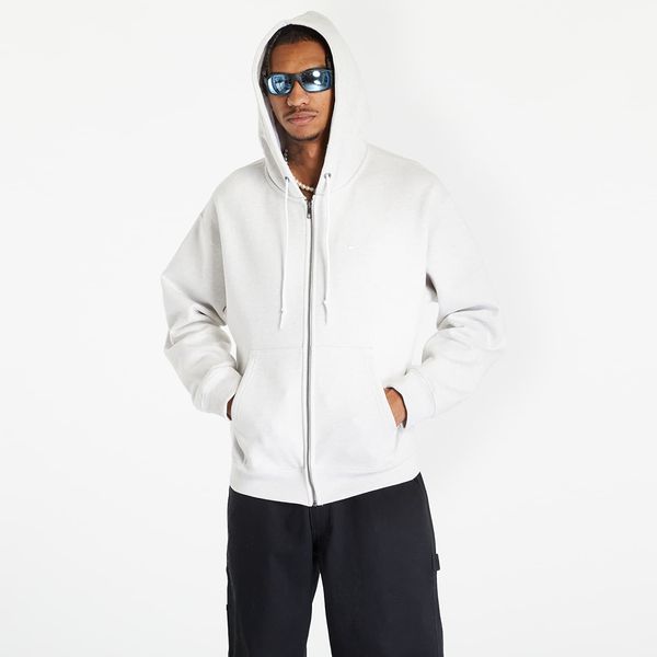 Nike Majica Nike Solo Swoosh Full-Zip Hoodie Birch Heather/ White XS