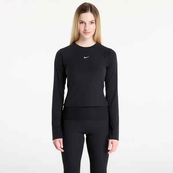 Nike Majica Nike Sportswear Chill Knit Women's Tight Long-Sleeve Ribbed Top Black/ Sail L