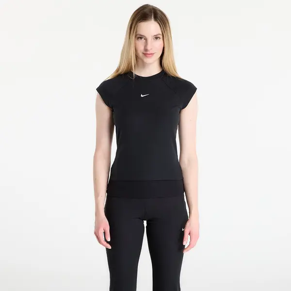 Nike Majica Nike Sportswear Chill Knit Women's Tight Short-Sleeve Ribbed Top Black/ Sail S