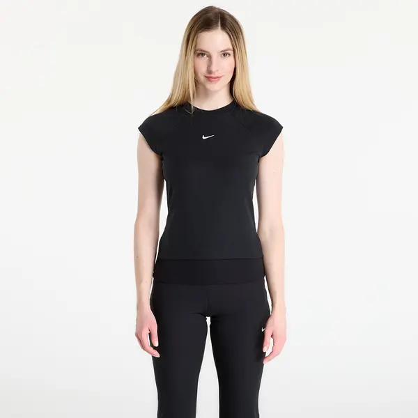 Nike Majica Nike Sportswear Chill Knit Women's Tight Short-Sleeve Ribbed Top Black/ Sail XS