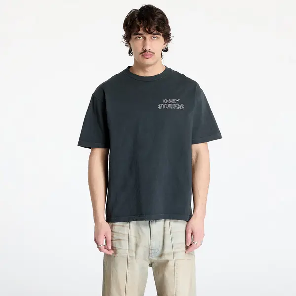 OBEY Clothing Majica OBEY Studios Outline T-Shirt Pigment True Vintage Black S