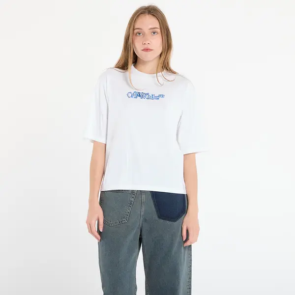 Off-White Majica Off-White Cloudy Arrow Boxy Tee White/ Electric Blue XS