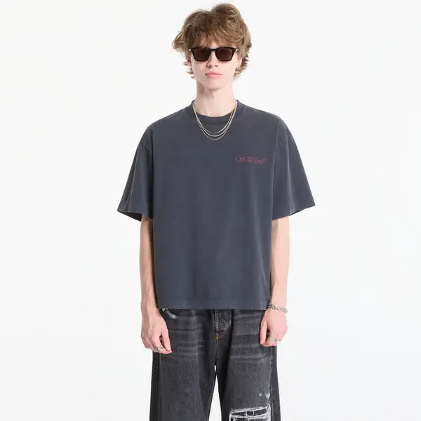 Off-White Majica Off-White Cut Here Arrow Skate Tee UNISEX Fade Out Black/ Port Royal L
