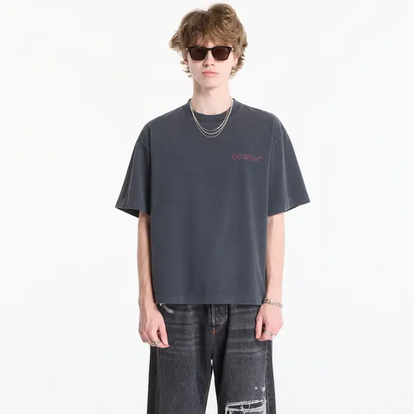 Off-White Majica Off-White Cut Here Arrow Skate Tee UNISEX Fade Out Black/ Port Royal M