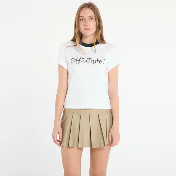 Off-White Majica Off-White Emb Script Logo Fitted Tee White/ Blue XS