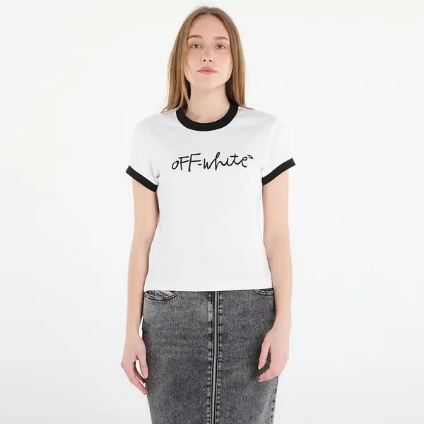 Off-White Majica Off-White Embr Script Fitted Tee White XS