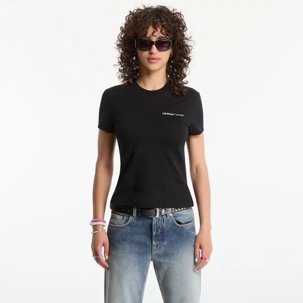 Off-White Majica Off-White Logo Quote Fitted Tee Black S
