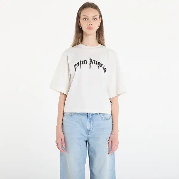 Palm Angels Majica Palm Angels Curved Logo Boxy Tee Off White/ Black L